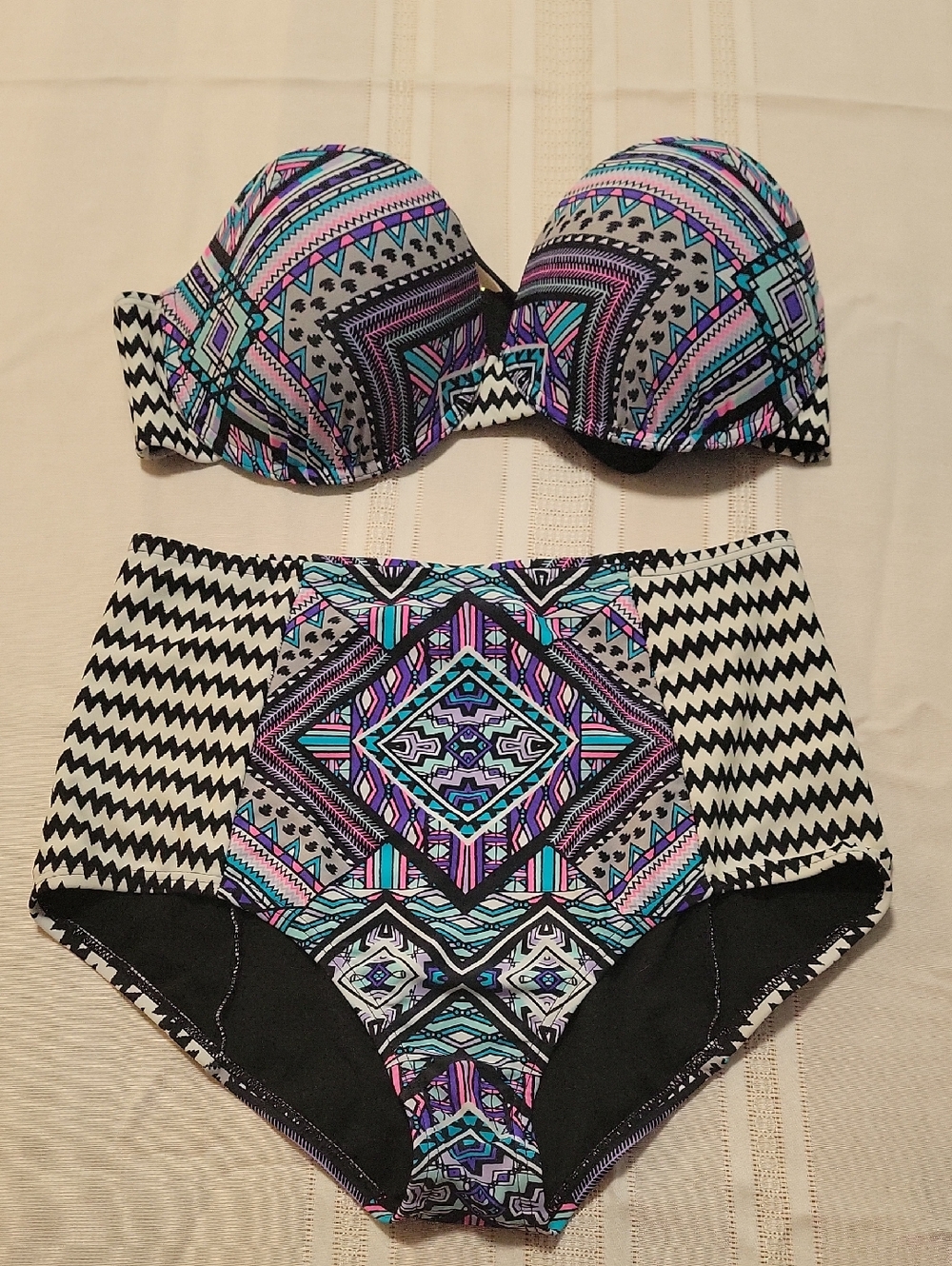 Swimsuits For All Aztec High-Waist Bikini - Picture 7 of 12